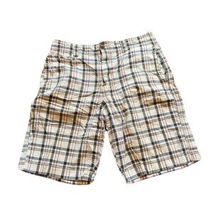 American Eagle 32 White with Plaid Design Shorts
